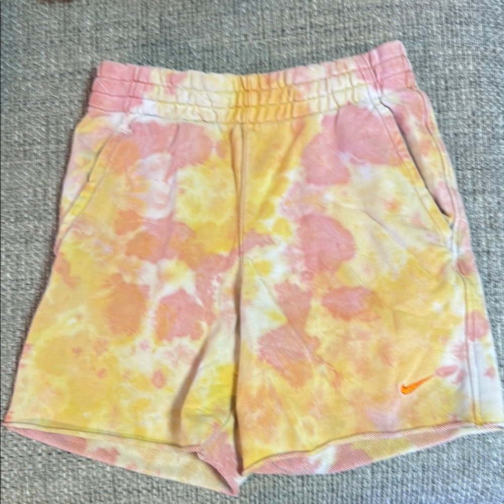 Nike fleece shorts raw hem